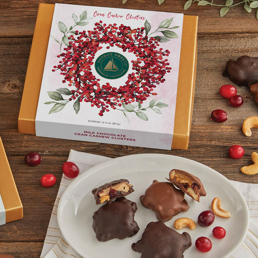 Cranberry Cashew Clusters - Milk Chocolate - 10pc