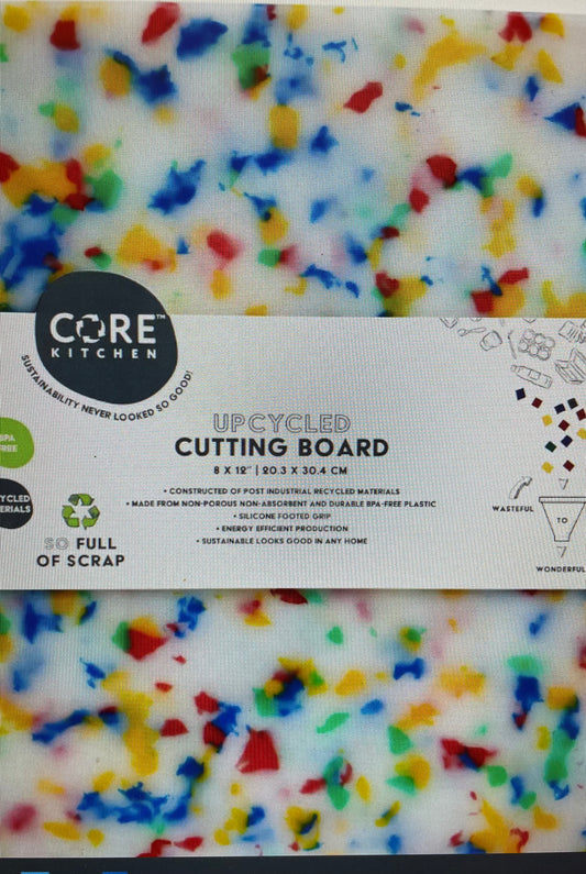 Recycled Plastic Cutting Board Small Confetti
