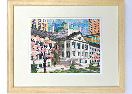 JAHA MGH Bulfinch Building 5x7 Print in Natural 8x10 Frame