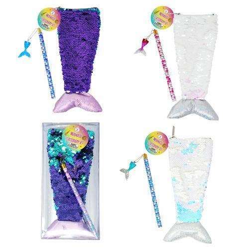 Reversible Sequin Mermaid Stationery Set