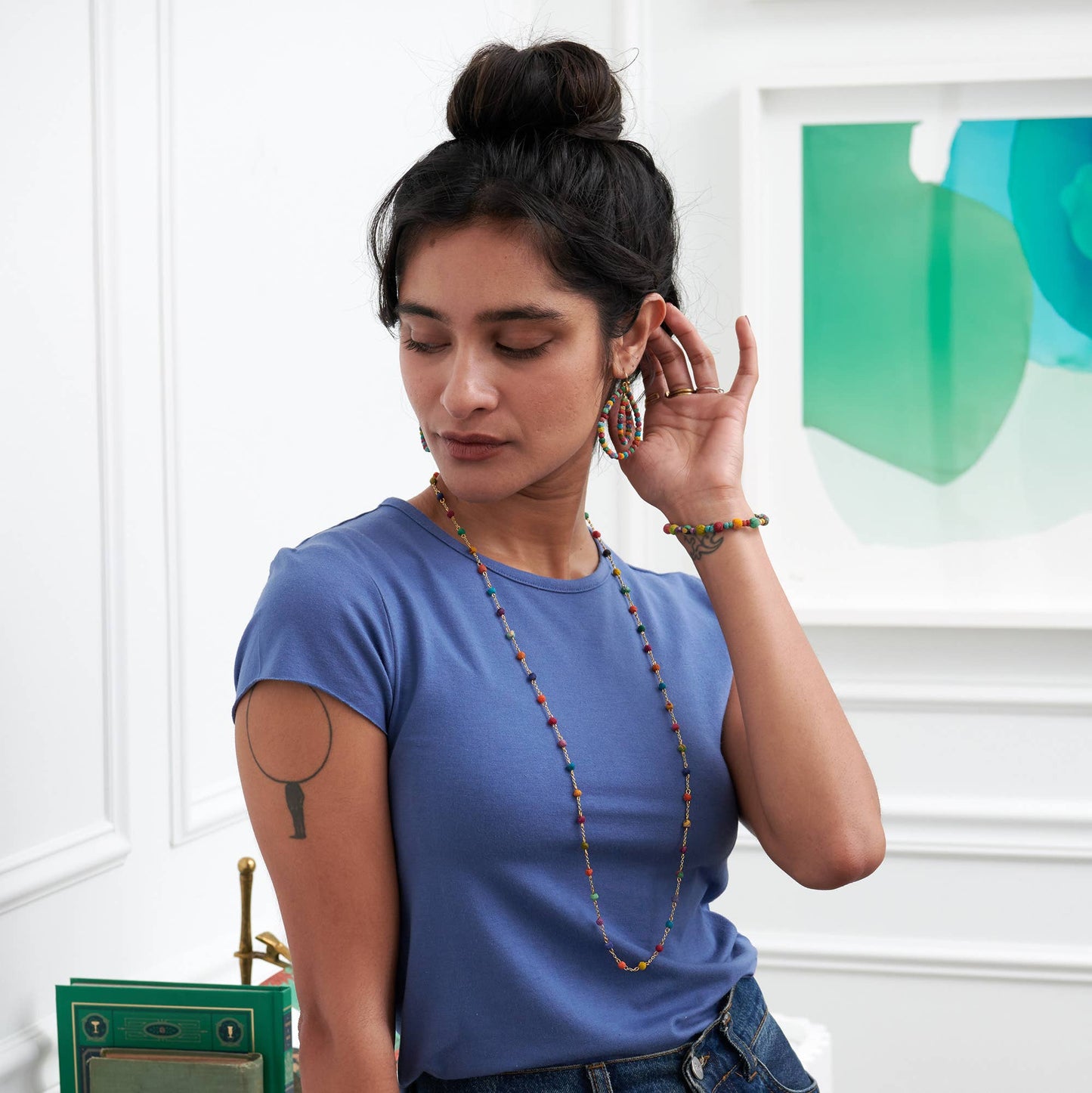 WorldFinds - Dotted Kantha Milieu Necklace
