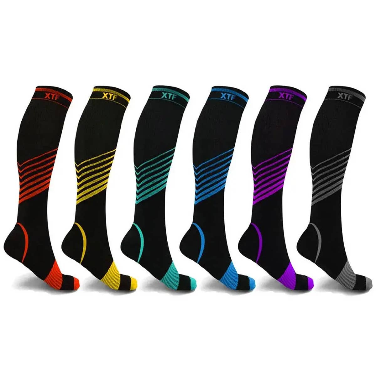 Knee-High Compression Socks - Large/X-Large (1 Pair- Assorted Designs)
