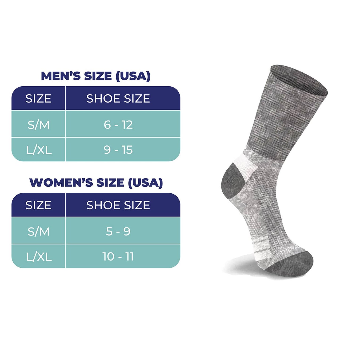 Extreme Fit Wholesale - 2-Pairs: Non-Binding Loose Fit Cotton Diabetic Crew Socks