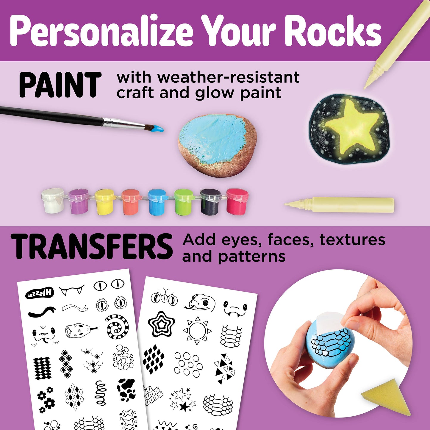 Rock Snake Bucket - Rock Painting Craft