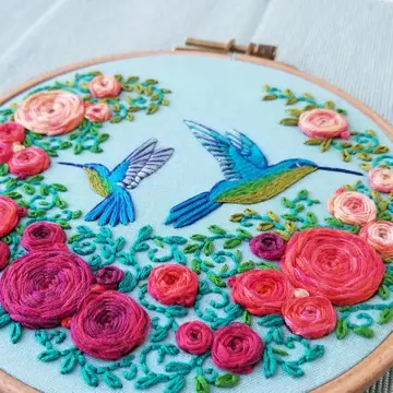 Summer Hummingbird Embroidery Kit
