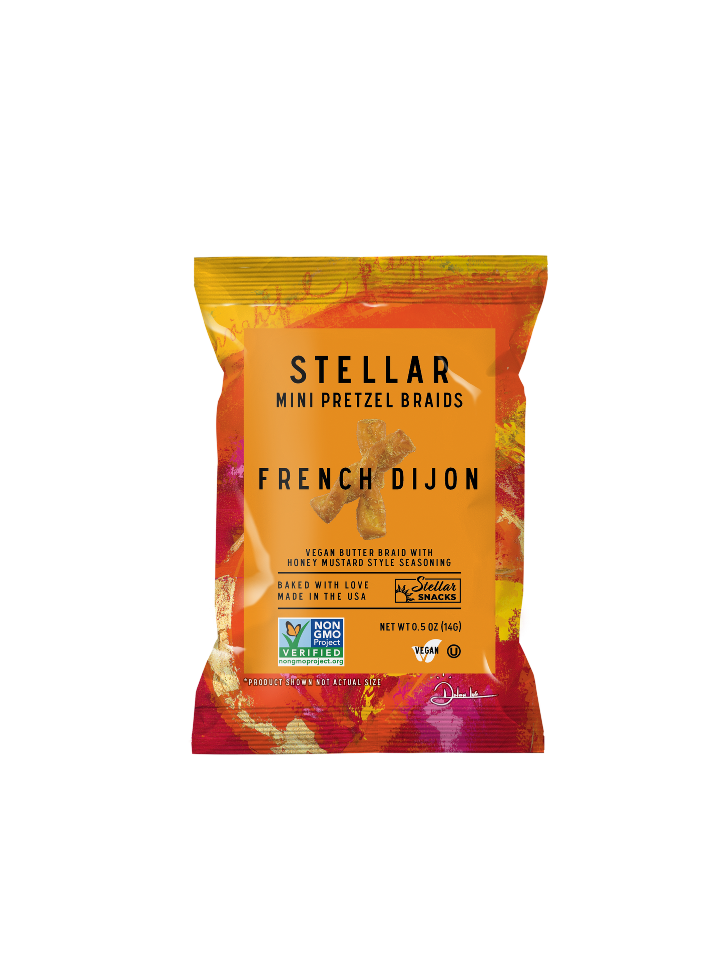 Stellar Snacks - Stellar Pretzel Braids - French Dijon - 0.5oz (75CT)
