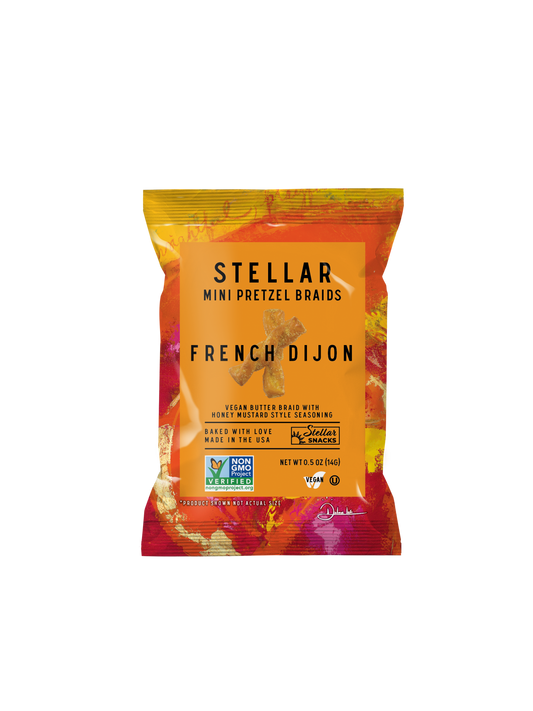 Stellar Snacks - Stellar Pretzel Braids - French Dijon - 0.5oz (75CT)