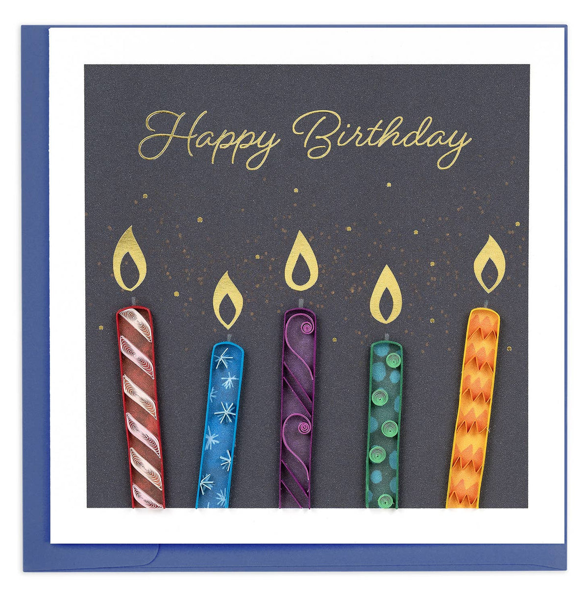 Quilling Card - Quilled Birthday Candles Card | Handmade Wish Card