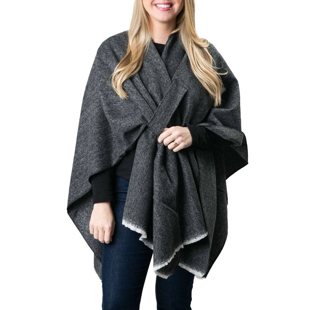 Top It Off - Oversized Keyhole Wrap - Fall 2024: Khaki
