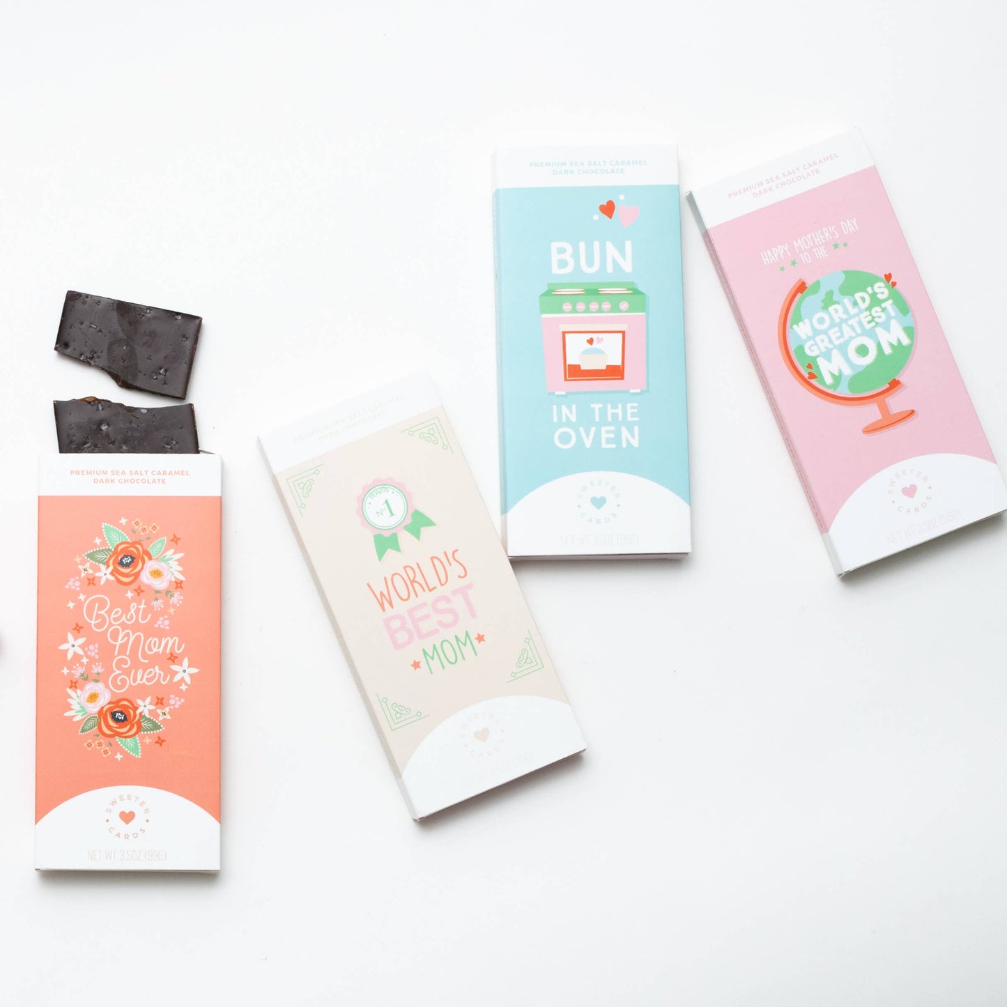 Mother's Day Card with Chocolate Bar Inside - Best Mom Ever