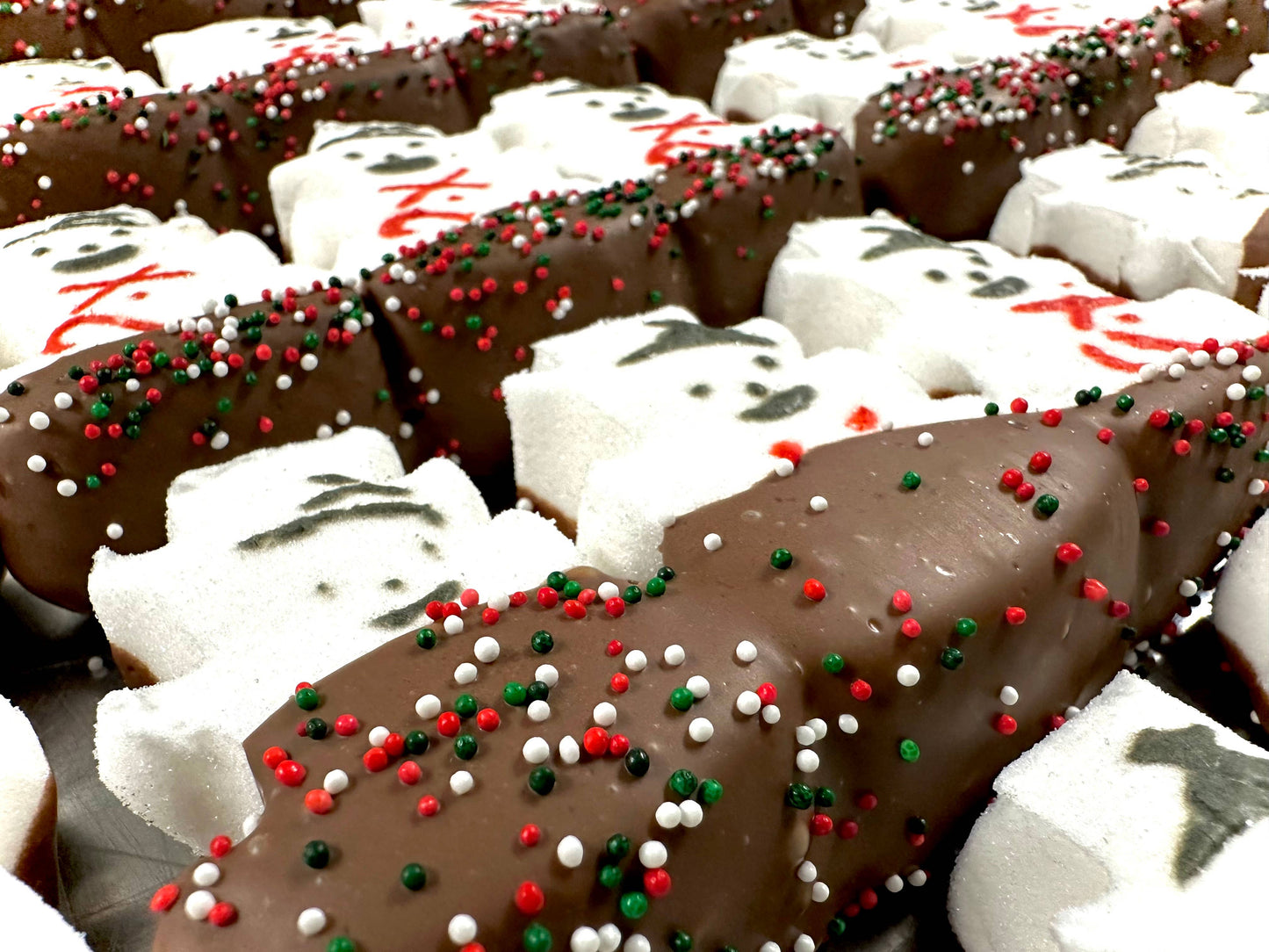 O'Shea's Candies Sweet Shop - Christmas Snowman ⛄️ O’Marshmallow Drizzled w/Milk Choc 3 PK