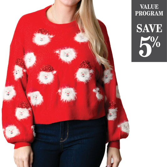 Top It Off - Red Nickie Santa Sweater Program - Fall 2024