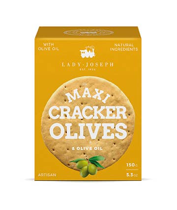 Lady Joseph Bakery - Maxi Cracker With Green Olives & Olive Oil  vegan snack