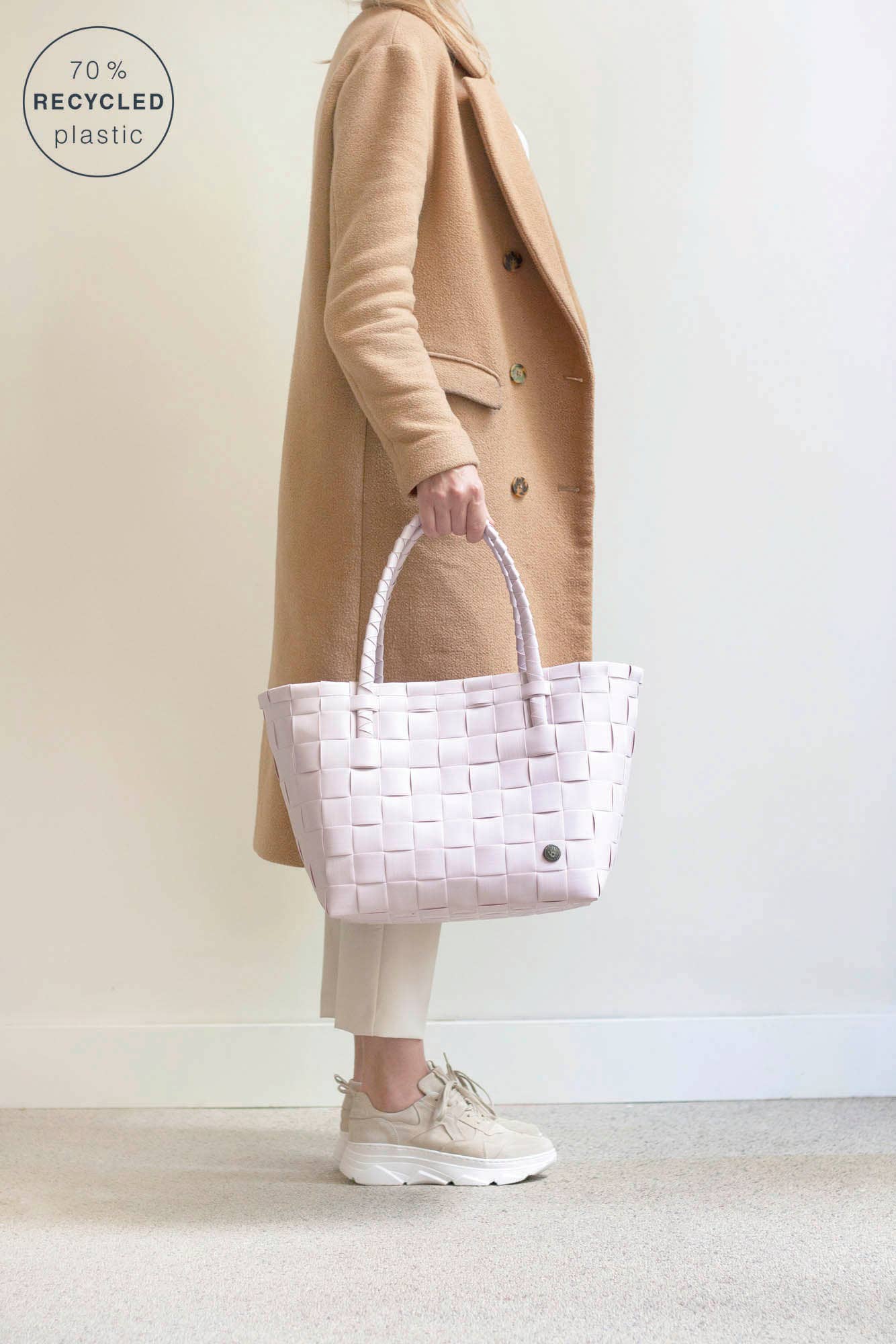 Paris Recycled Handwoven Tote Bag - Soft Lilac