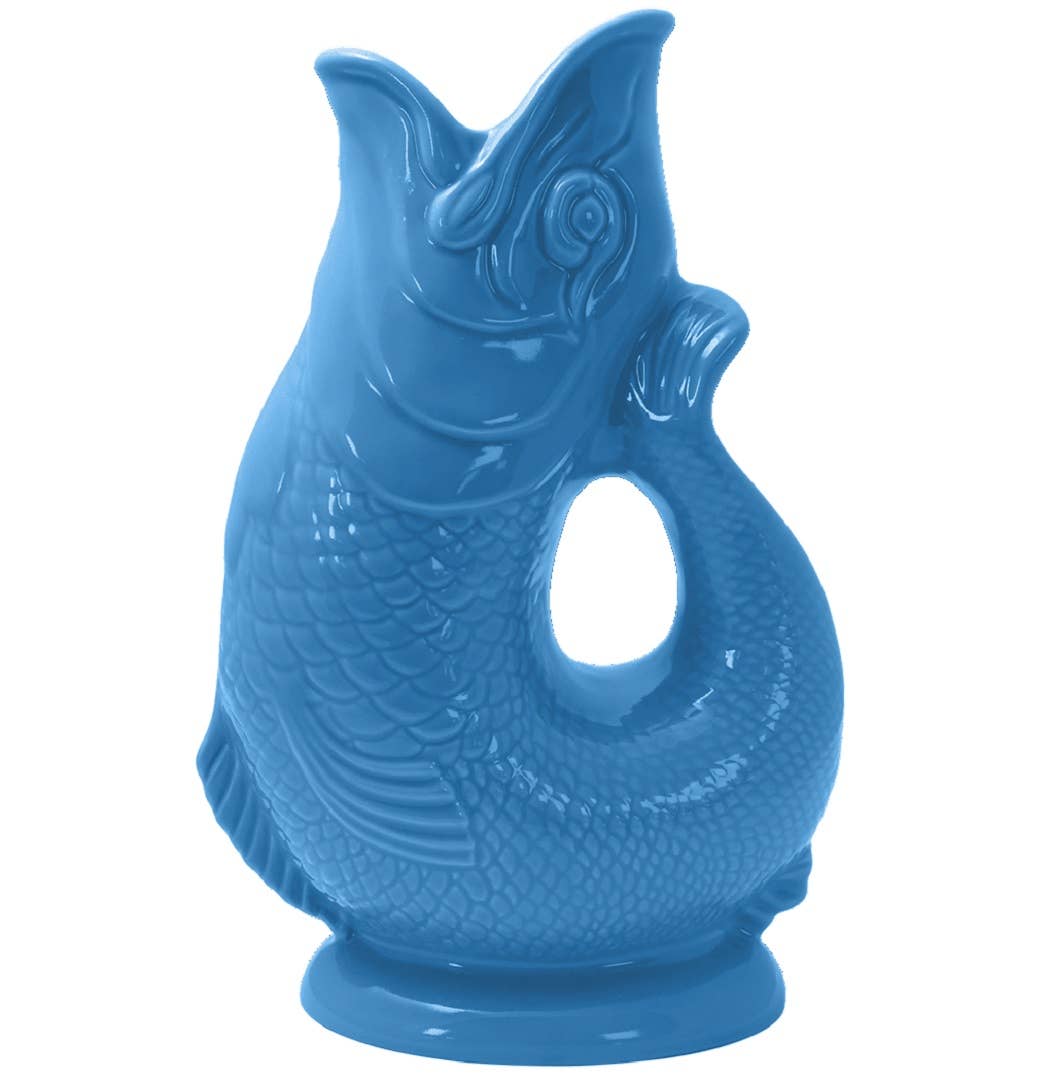 The Original Gluggle Jug Factory Sea Blue Gluggle Jug | Mini