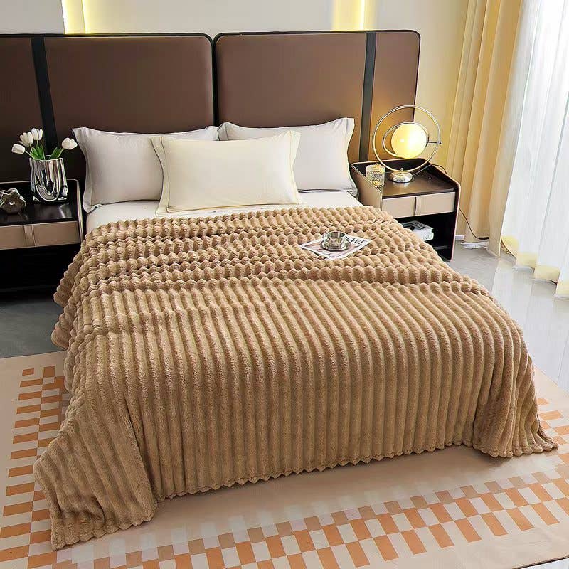 Stripe Fleece Throw
