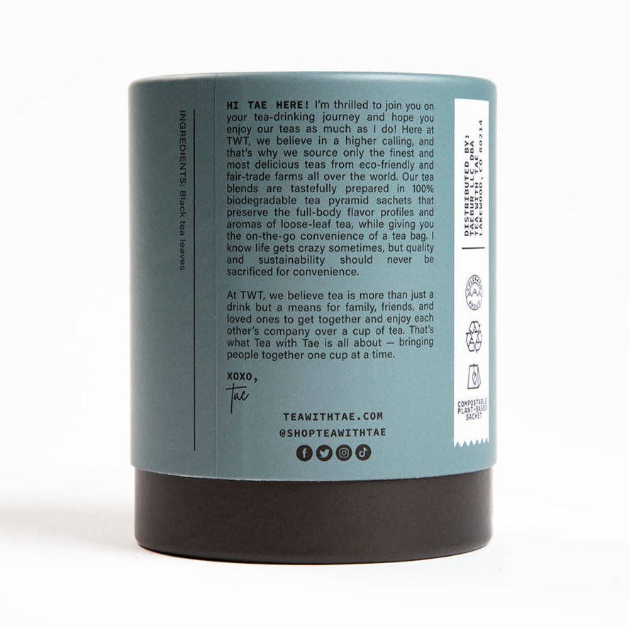 English Breakfast Black Tea Large Tube (16 Tea Bags)