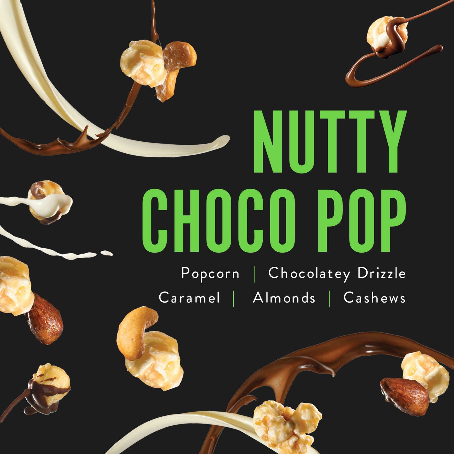Funky Chunky - Nutty Choco Pop | Caramel Corn Chocolate Popcorn |  5-ounce Bags