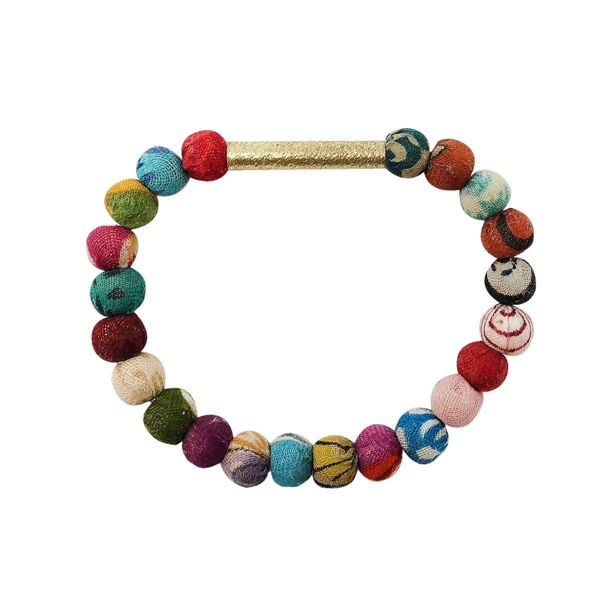 Kantha Linear Bar Bracelet