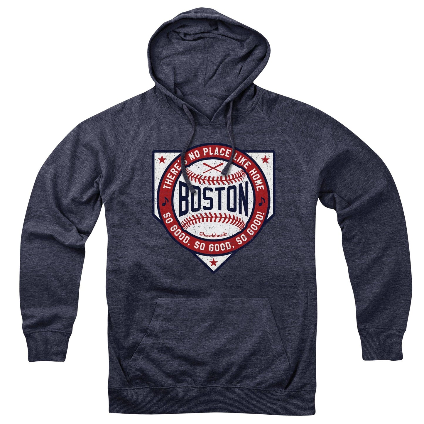 Boston There's No Place Like Home Baseball Hoodie | Gray / 3XL