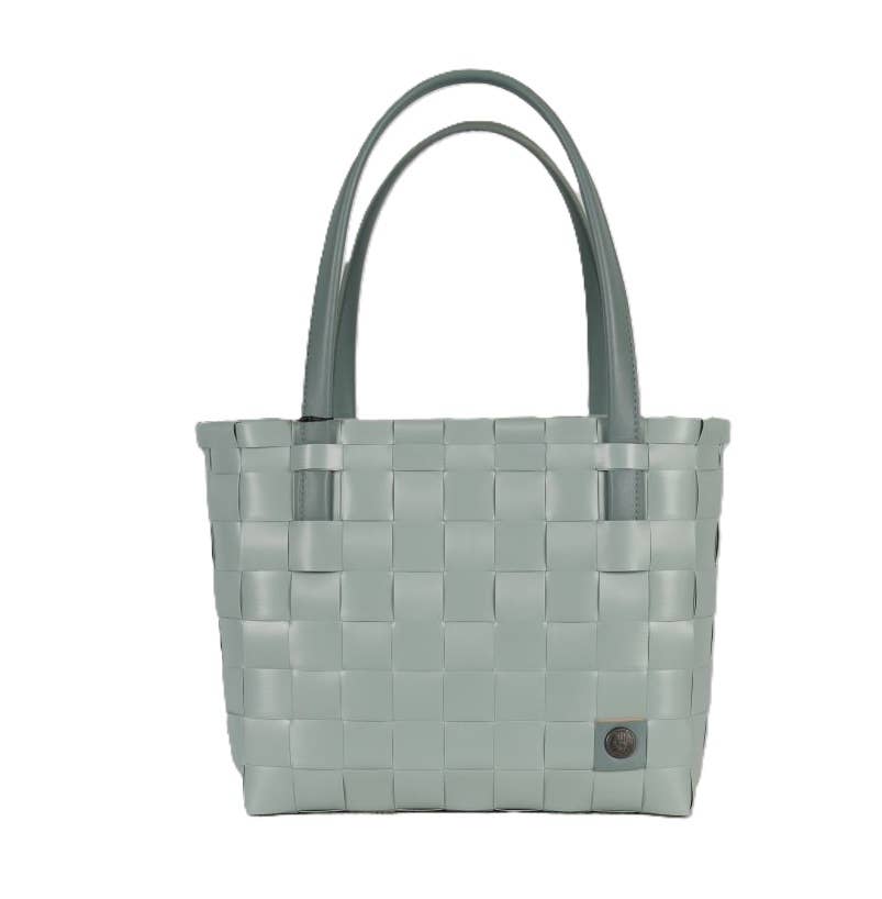 Color Match Recycled Handwoven Tote Bag - Greyish Green