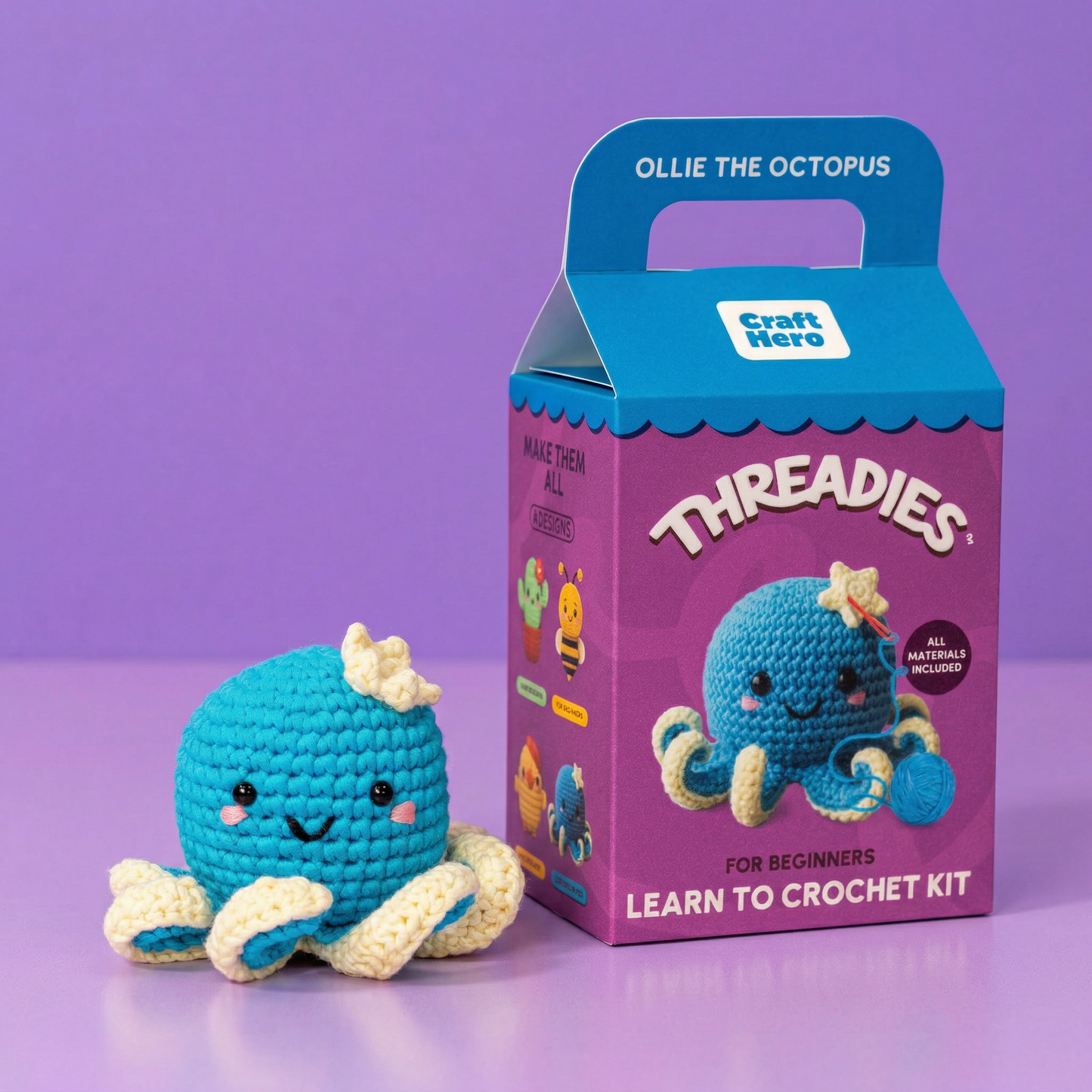 Craft Hero - Crochet Kit for Beginners — Ollie the Octopus