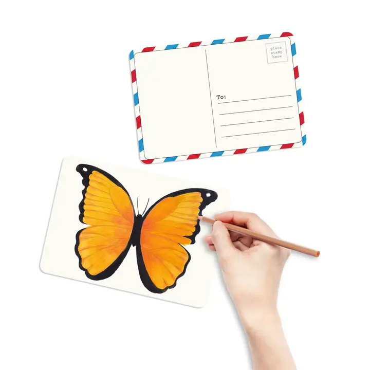 Coloring Postcards - Butterfly & Moth  (6 Designs/30 Cards)