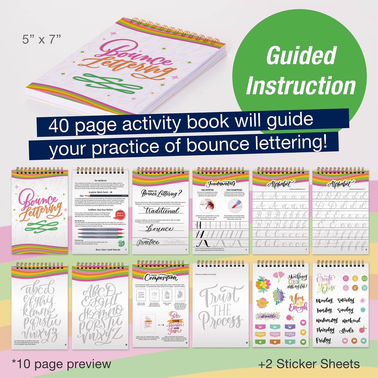 Bounce Lettering DIY Hand Lettering Kit