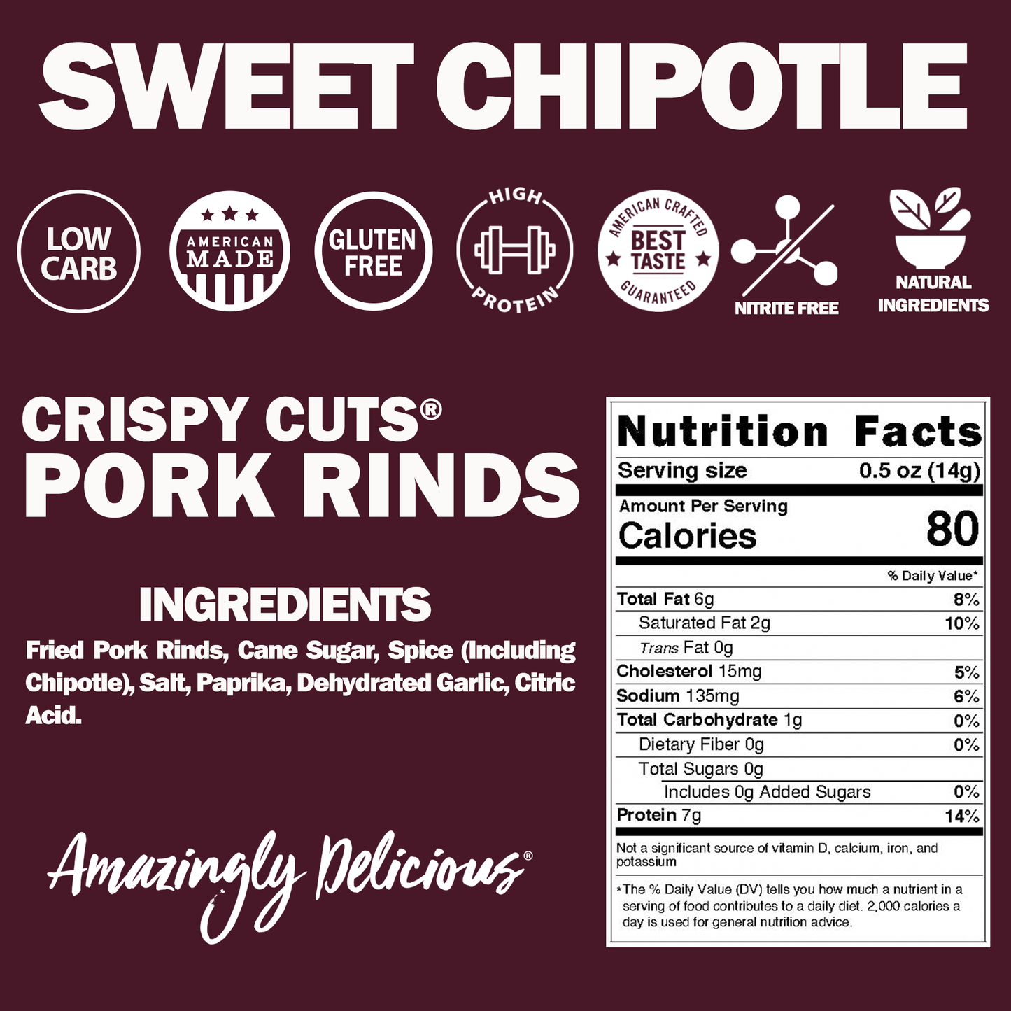 Crispy Cuts Sweet Chipotle Pork Rind (1oz)