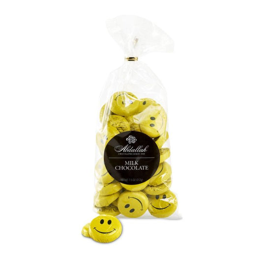 7.5oz Bag Foil Milk Chocolate Smile Faces