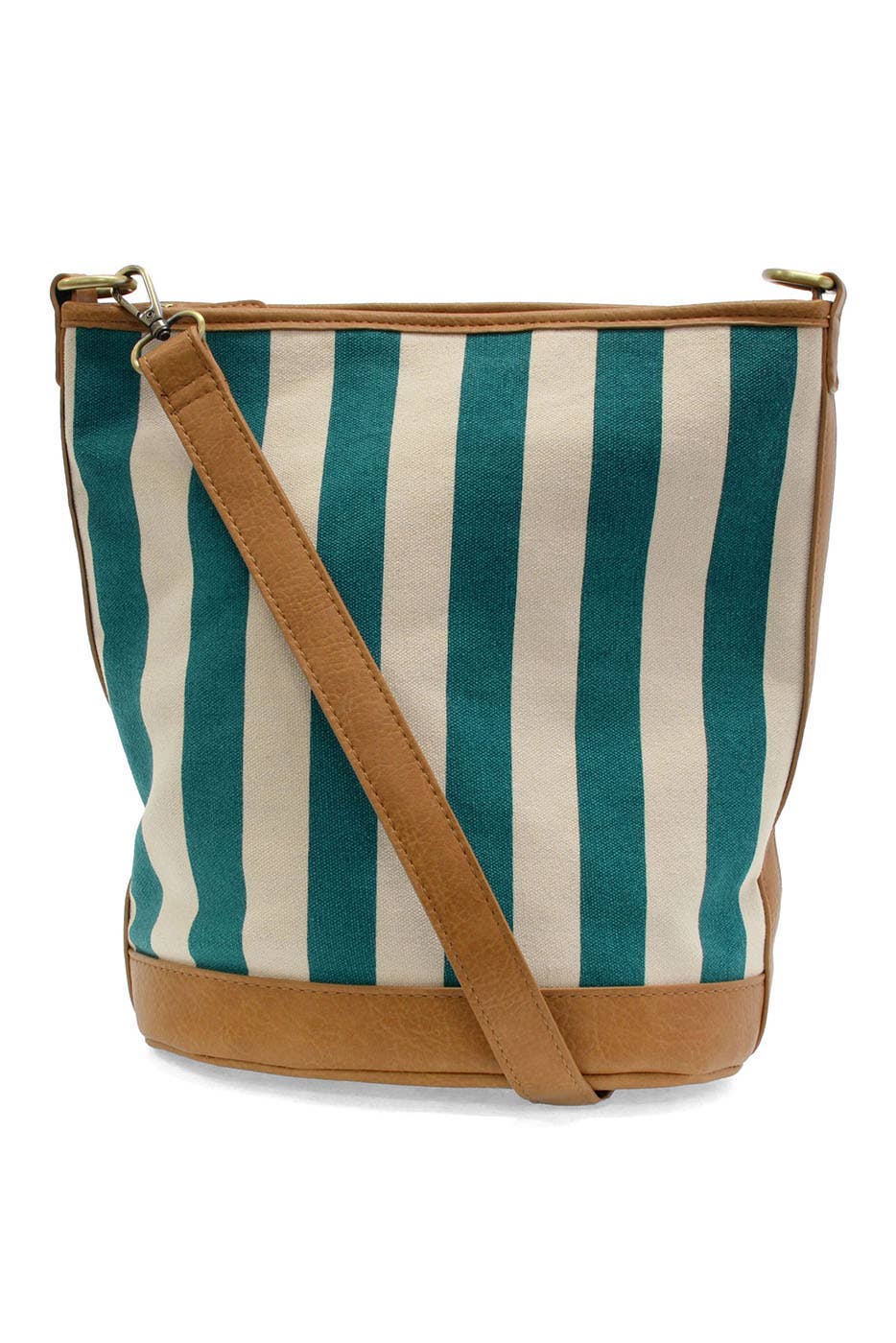 Black Awning Stripe Bucket Canvas Bag