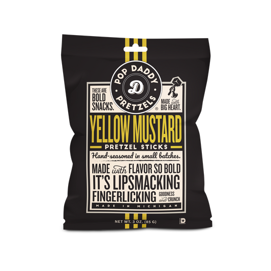 Seasoned Pretzels - 3oz - Yellow Mustard
