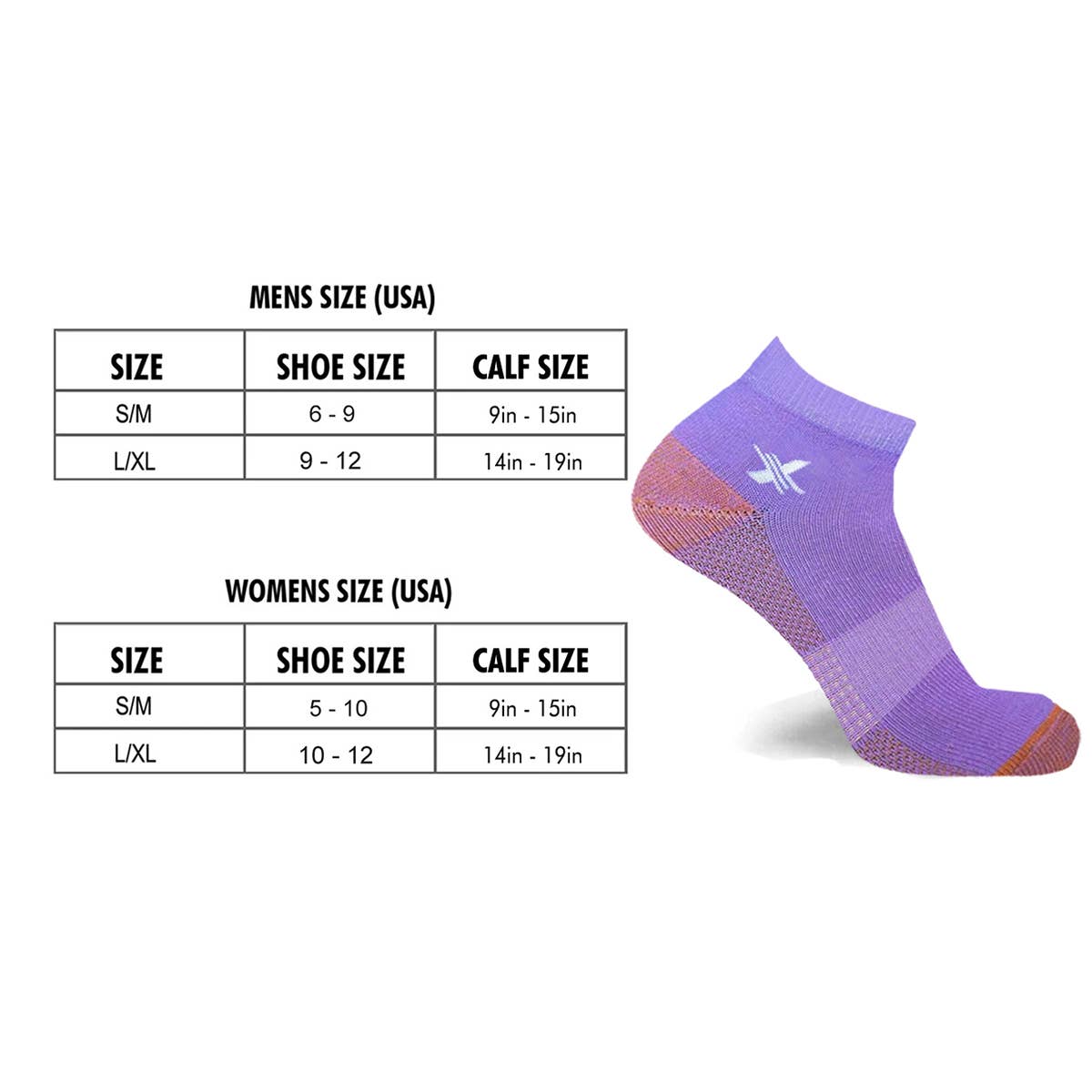 Pastel Copper-Infused Ankle Socks (3-Pairs) Medium