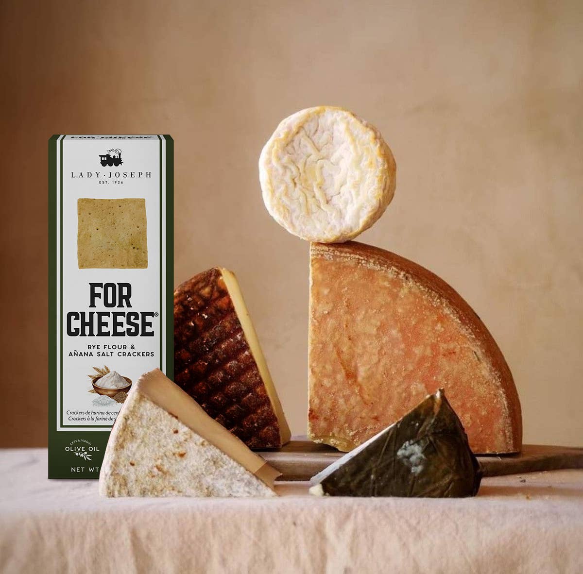 Rye Flour and Añana Salt Crackers 4.5oz Vegan For Cheese