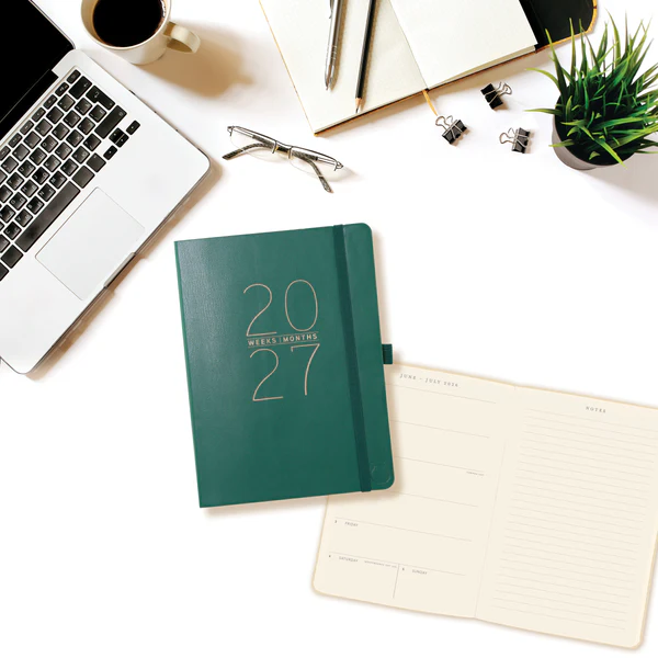 Apollo Collection Green 18-Month Vegan Leather Planner