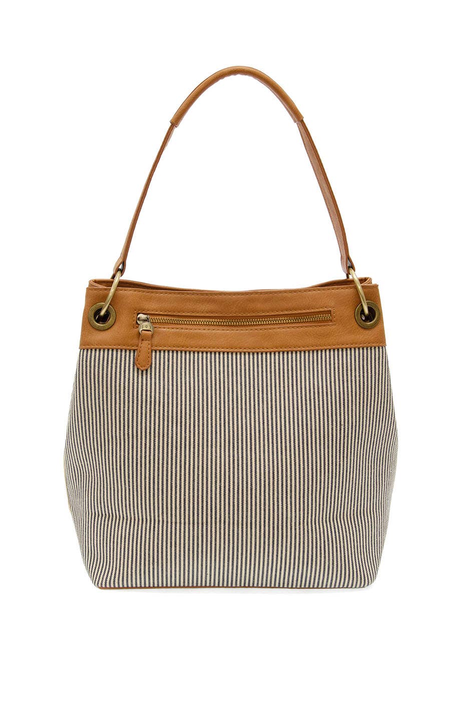 Denim Pinstripe Laurel Canvas Shoulder Bag