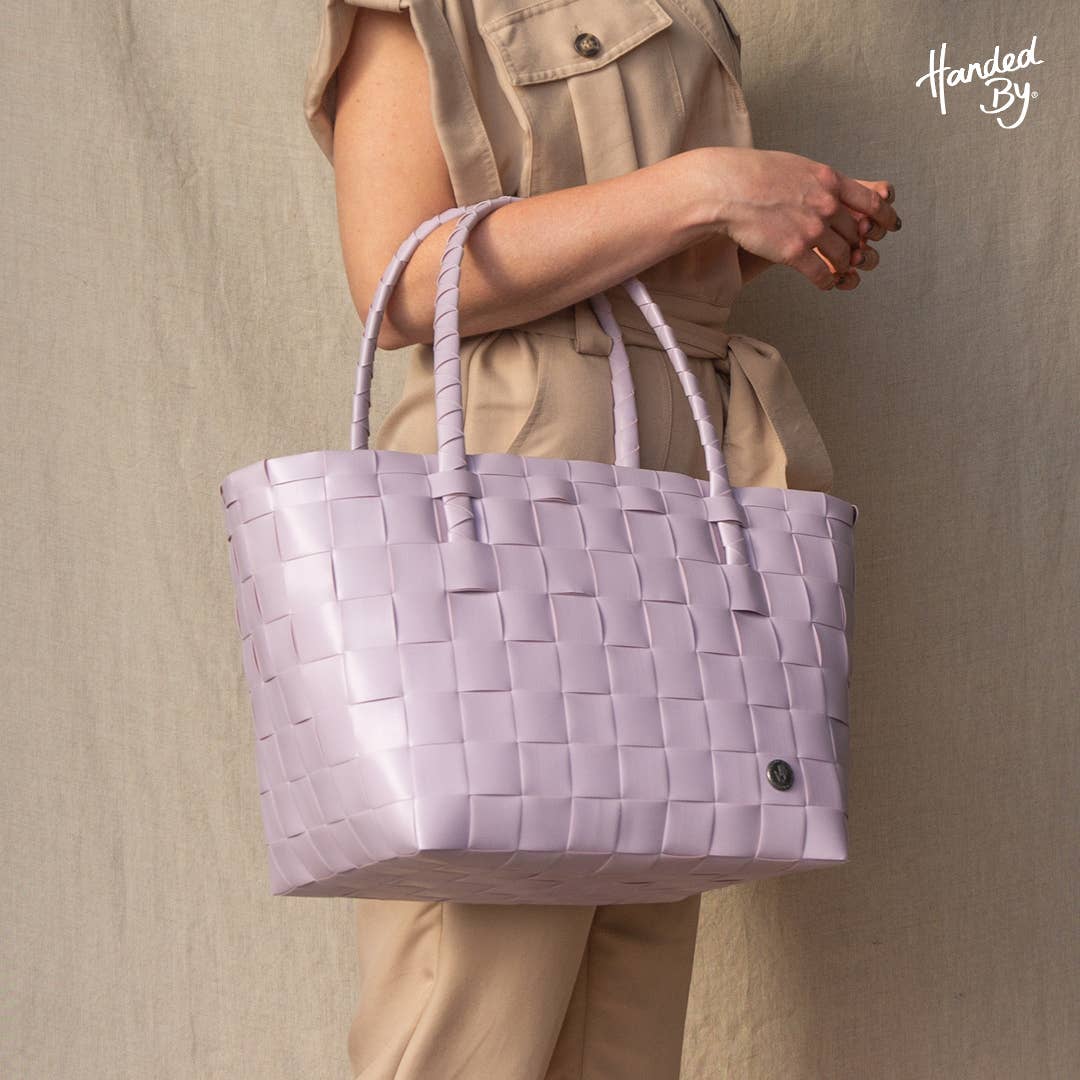 Paris Recycled Handwoven Tote Bag - Soft Lilac