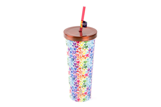 Core Home - PRIDE 24oz Chilly Tumbler Rainbow Hearts
