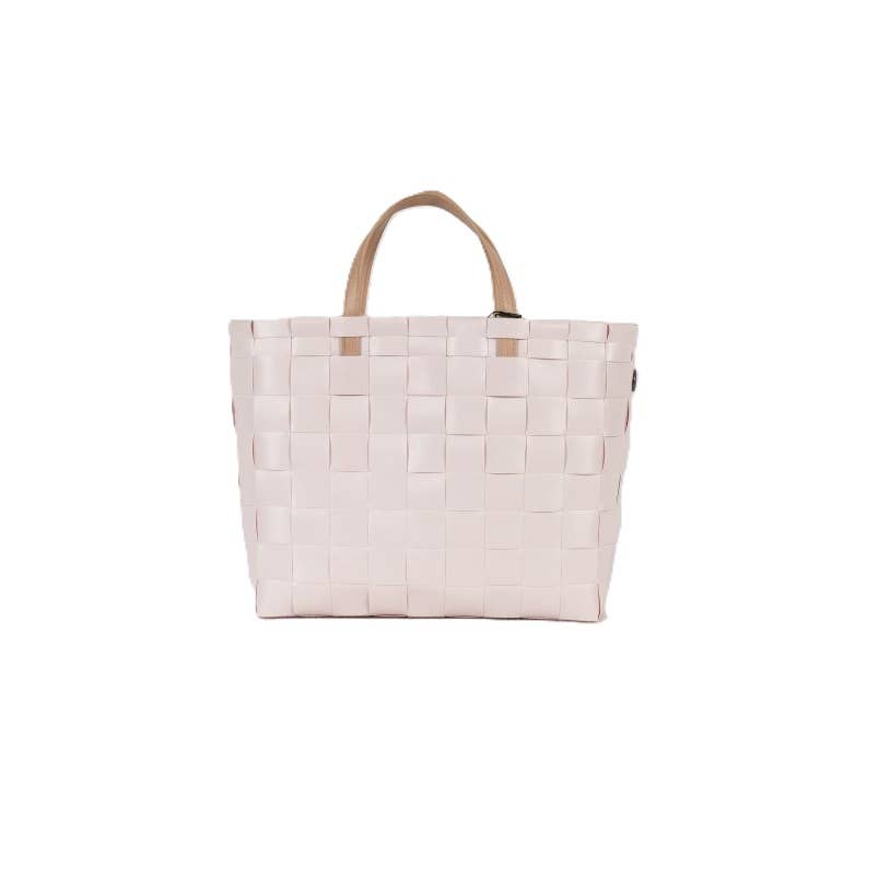 Petite Recycled Handwoven Small Tote w/Inside Pocket-Nude