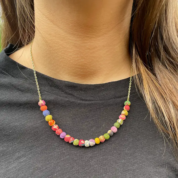 Delicate Kantha Necklace
