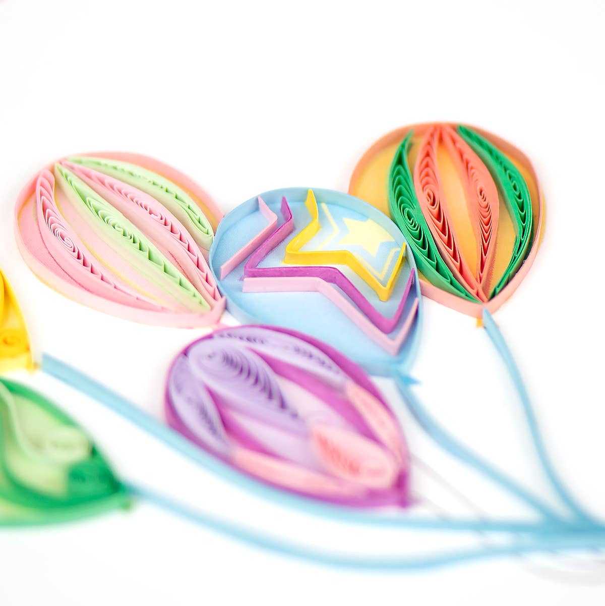 Quilling Card - Quilled Colorful Balloon Birthday Card | Handmade Card