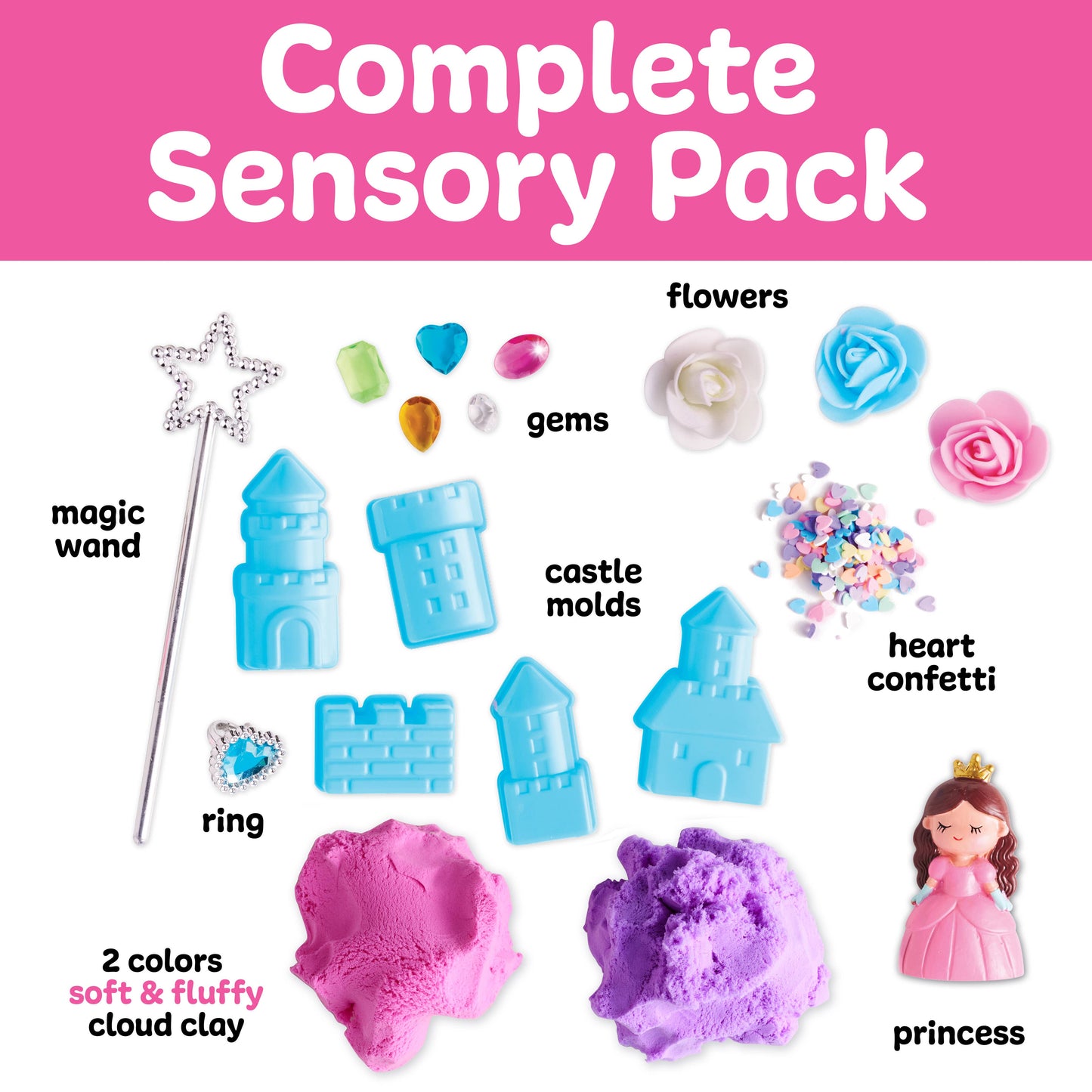 Faber-Castell / Creativity for Kids - Sensory Pack Princess On the Go Play Set for Kids