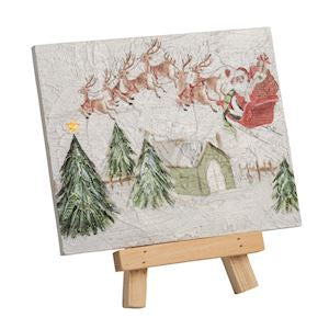 Sleigh Holiday Art Plaque