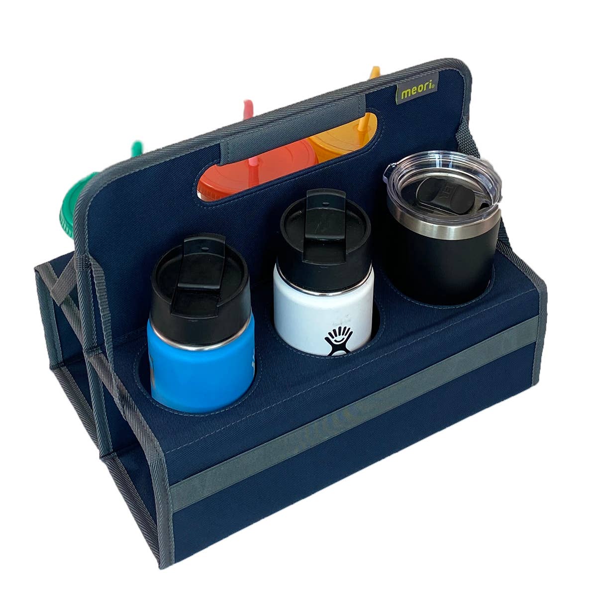 4 Cup Collapsible Reusable Drink Carrier - Marine Blue