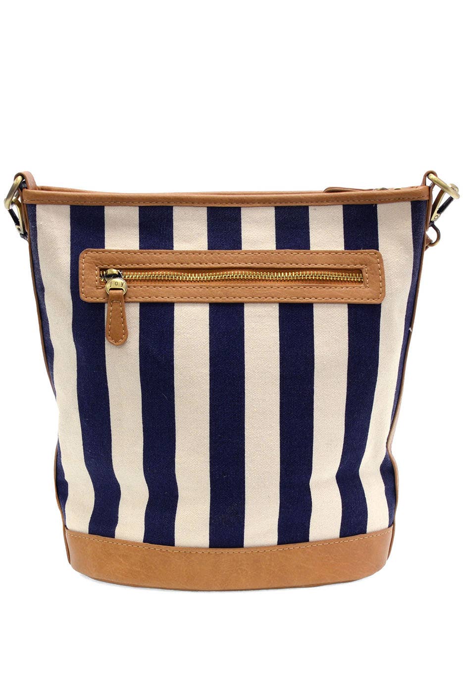 Black Awning Stripe Bucket Canvas Bag