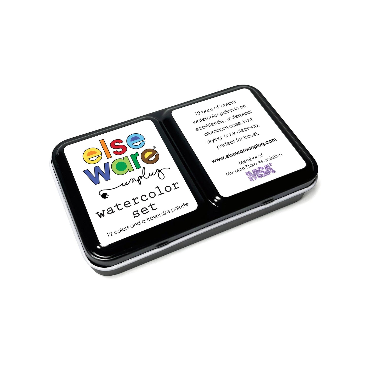 Watercolor Set - Travel-Friendly Metal Palette - 12 Colors |  Watercolors-Metal Palette