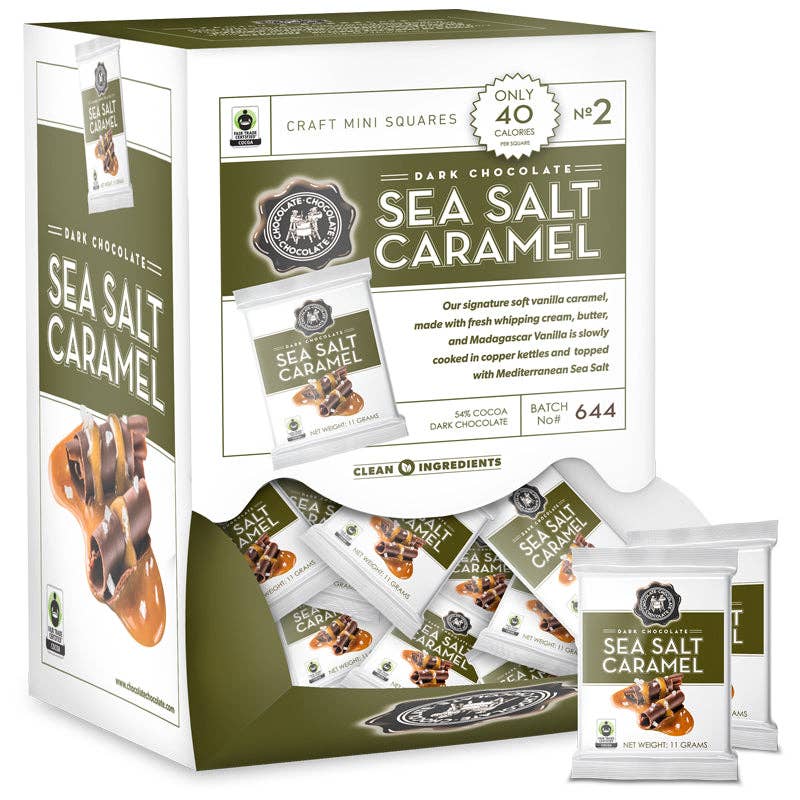 Dark Sea Salt Caramel Mini Square - 1pc