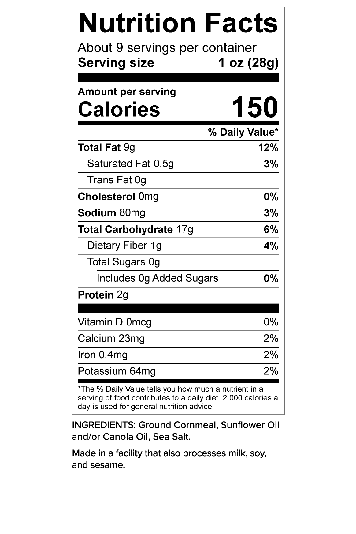 Sea Salt Corn Dippers 9.25 Oz