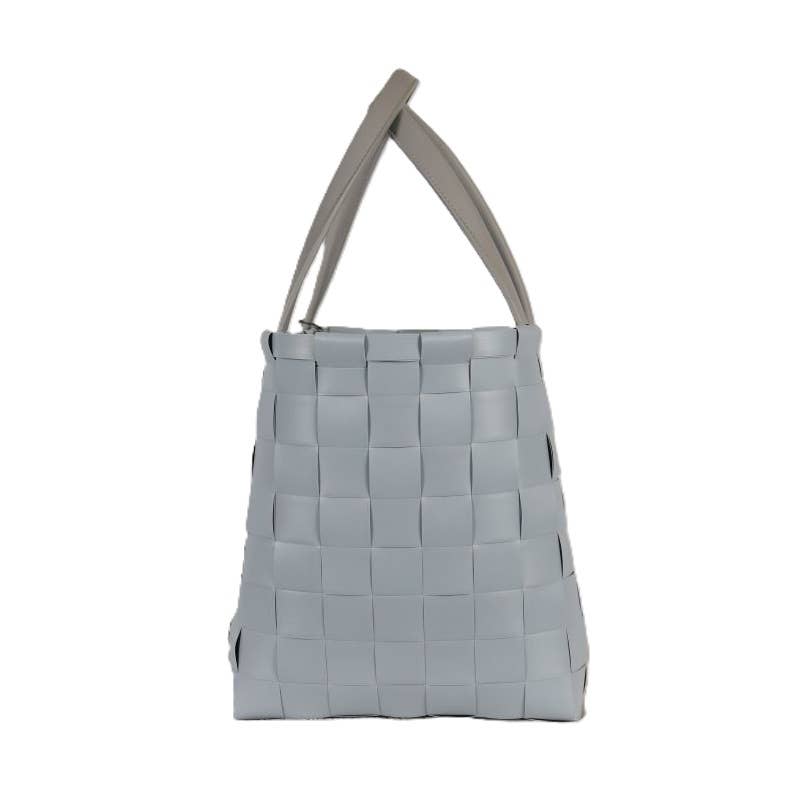 Color Match Recycled Handwoven Tote Bag - Steel Grey