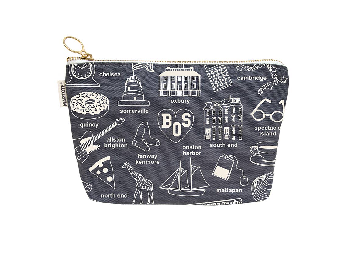 Boston Zipped Pouch - Cotton Canvas, USA Made